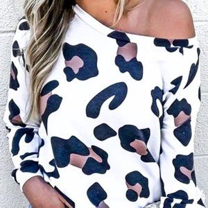 Leopard Bishop Banded Top